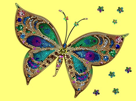 mosaic - butterfly
