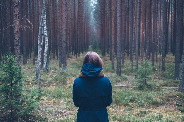woman in woods - pic for logistics on story page